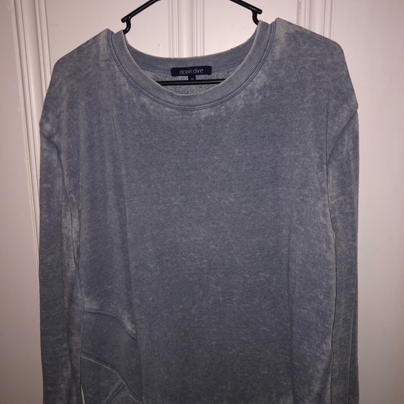 Distressed crew neck lightweight sweatshirt - Picture 5 of 5